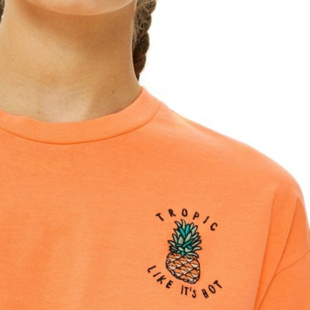 NWT Topshop "Tropic" Crop Tee SZ 10